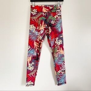 NWT MINKPINK Move Legging Red Palm Floral Small